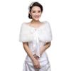 Soft Cloak Rabbit Fur Bow Scarves Faux Fur Bride Shoulder Fake Collar Plush Bowknot Shawl  Daily