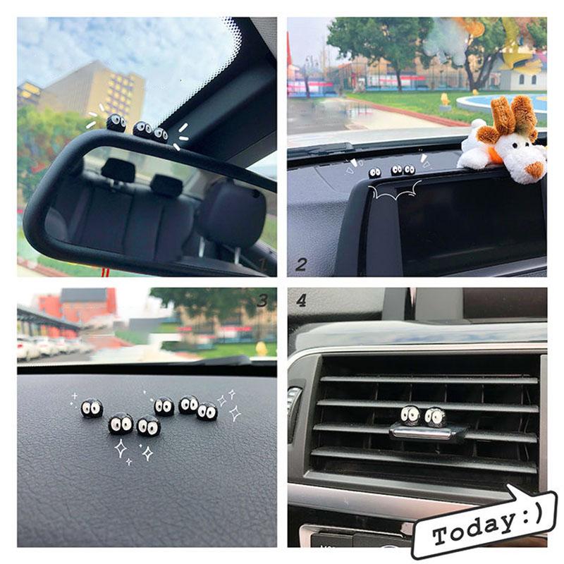 Cute Black Elf Car Interior Decoration 5/10/20PCS Funny Auto Center Console Rearview Mirror Ornaments For Car Elves