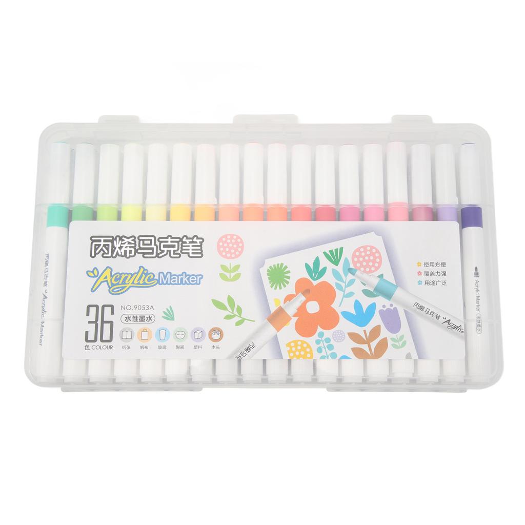 36 Colors Dual Brush Marker Pens Students Portable Watercolor Markers for Painting Drawing Coloring