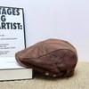 55cm to 59cm Vintage Beret Hat Suede Earflap Cap Artistic Hat Retro Newsboy Cap  Outdoor Activities