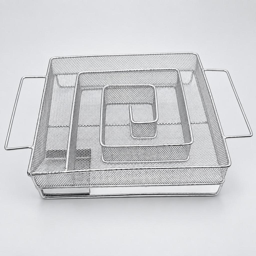 Silver Stainless Steel Cold Smoke Generator Tray Easy to Clean 304