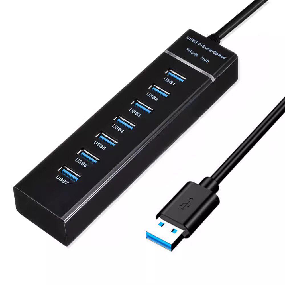 USB 3.0 Hub Splitter: External Laptop Dock for Mouse, Flash Drive Expansion (1-to-4)
