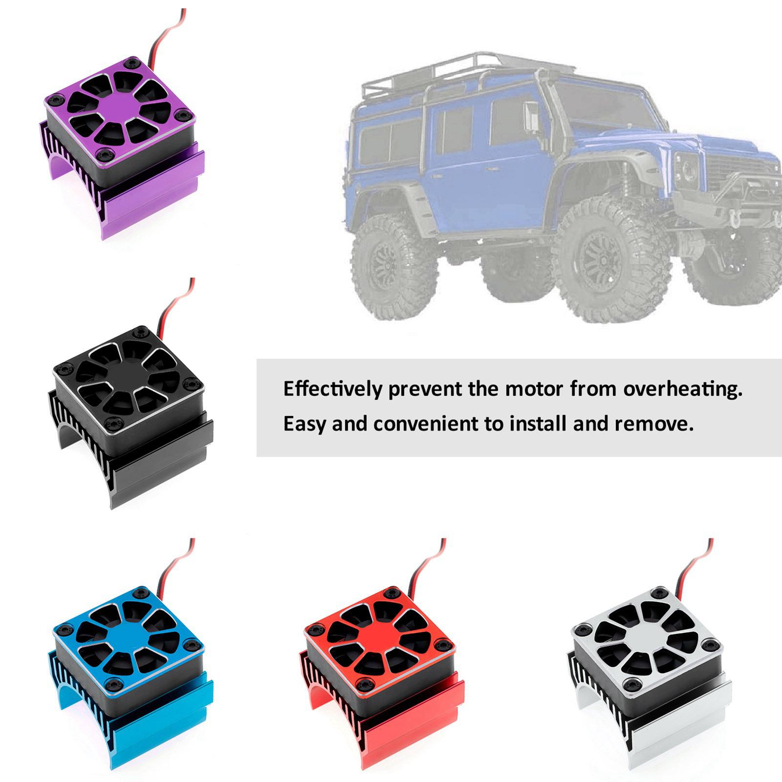 

Remote Control Motor Cooling Fan Remote Control Car 540 550 Motor Radiator Replacement for Traxxas TRX 4 TRX 6 G63 1 10 чорний