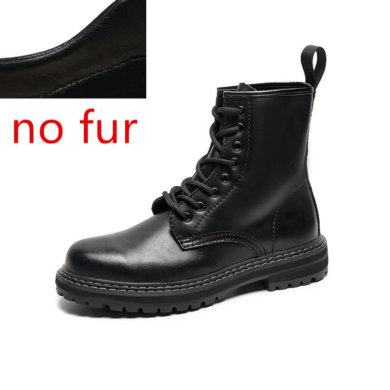 

Модная мужская кожаная обувь хай-топ Новые мужские классические базовые ботильоны на шнуровке Модные мотоциклетные ботильоны для мужчин плюшевые зимние ботинки 10