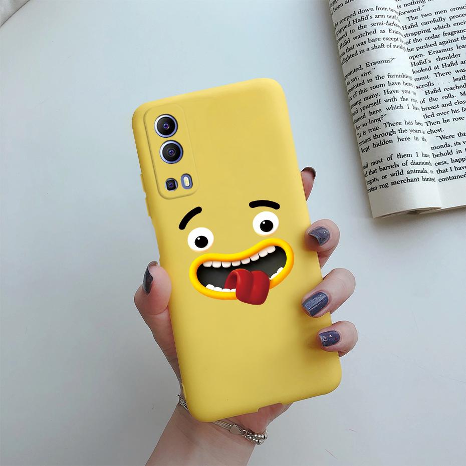 For vivo Y72 5G Case Soft TPU Silicone Cute Cartoon Shell Phone Back Cover for vivo Y72 5G V2041 Case Fundas Coque Etui Bumper