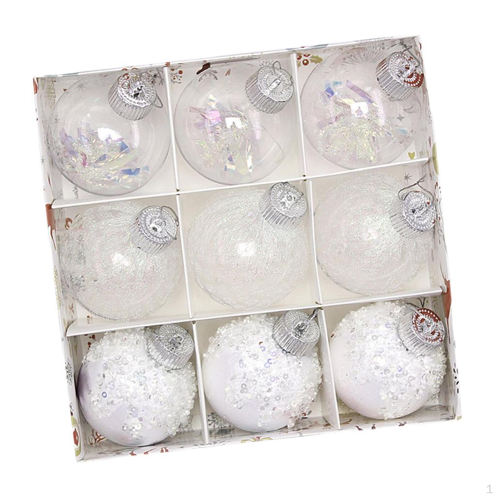 9 Pieces Christmas Ball Decorations Home Decor Pendants Xmas Tree Hanging Ornaments for Festival