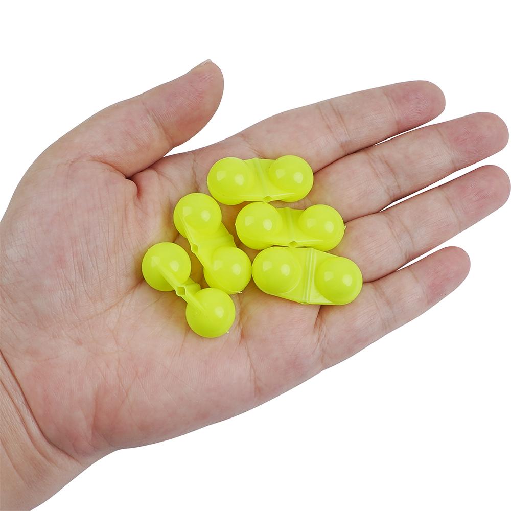 

20 шт. Рыболовные двойные погремушки, портативные пластиковые приманки-колокольчики, рыболовные аксессуары для сома, окуня, помпано