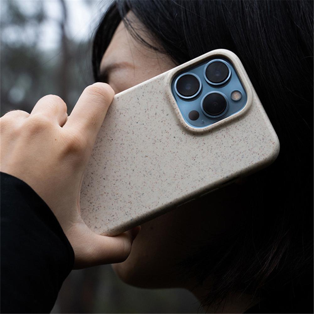 Shockproof Matte Wheat Straw Silicone Phone Case For For Iphone 17 16 1 14 Plus 12 11 13 Pro Max Mini XS X XR Eco-friendly Cover