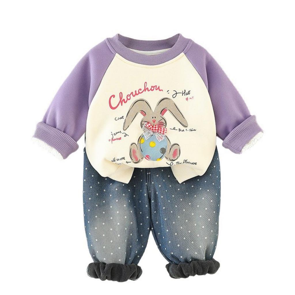 Παιδικό Καθημερινό Σετ Μακρυμάνικης Μπλούζας και Παντελονιού, Άνετα Καθημερινά Ρούχα