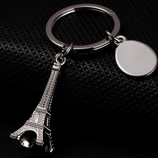 Retro Mini Model Parížskej Eiffelovej veže Prívesok Kľúčenka Krúžok na kľúče Kľúčenka
