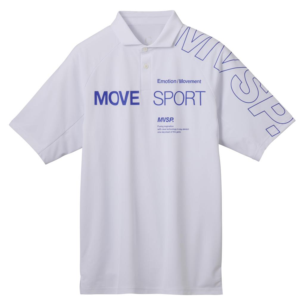 Move Sports WHPP Descente SUNSCREEN Short Sleeve Polo As Worn by Raglan Cooling UV Protection Men's (ST5SHS01M) Shirt, Ishikawa, Mini-Pique Sleeves,