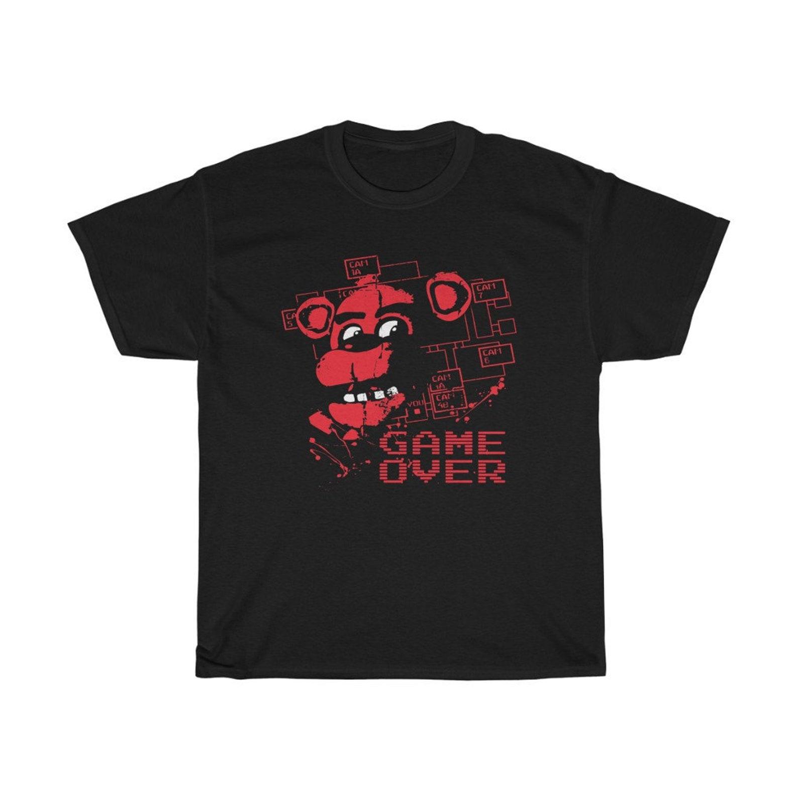 Five Nights At Freddy Freddy s Game Over Black T-Shirt Size S to 5XL L