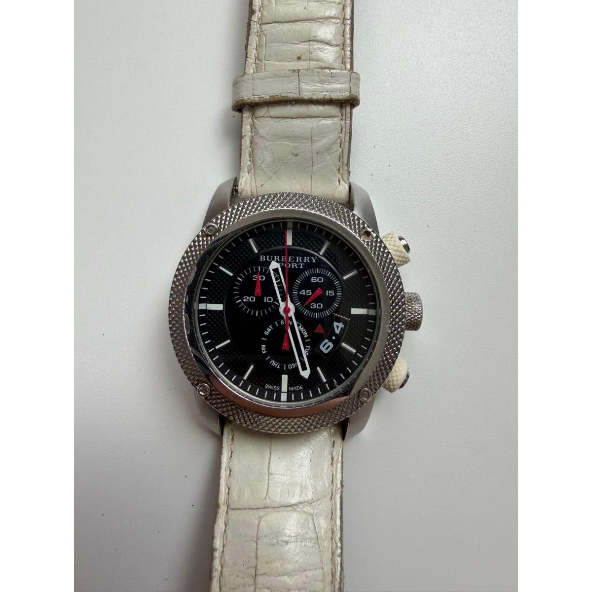 Used BURBERRY SPORT Burberry Sports Chronograph Watch White 11761