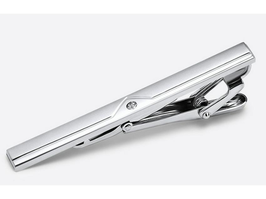 Men's Geometric Frosted Tie Clip - Stylish & Personalized Business Accessory