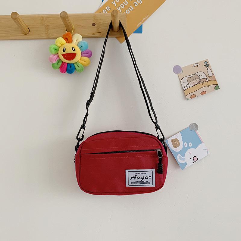 

Мини холщовая сумка кроссбоди в корейском стиле для милой девушки - Повседневная модная квадратная сумка на плечо красный