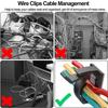 20 Pcs Cable Clips Self Adhesive Cord Management Black Wire Holder Organizer Clamp Self-adhesive Car Wire Clip Accessories