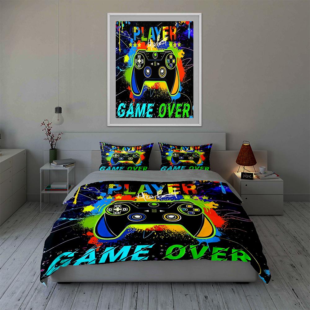 Controller splash design. Bedding Duvet cover sets Duvet covers Pillowcases gifts (1 * Duvet Cover 2 * Pillowcases, without duvet insert)