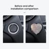 Stop Button Cover Sparkling Push Start Button Cover Protector for Car Engine Stop Switch Universal Easy Installation Automotive