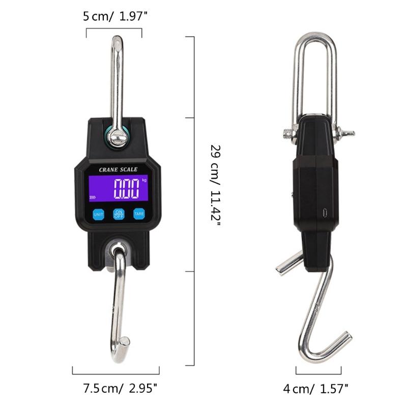 Digital Hanging Scale 660 LBs 300KG,Heavy Duty Waterproof Fish Scale - Portable Crane Scale for Luggage Weight