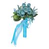 Wedding Bouquet Simulation Artificial Rose Lifelike Green Leaves Modern Elegant Rose for Wedding