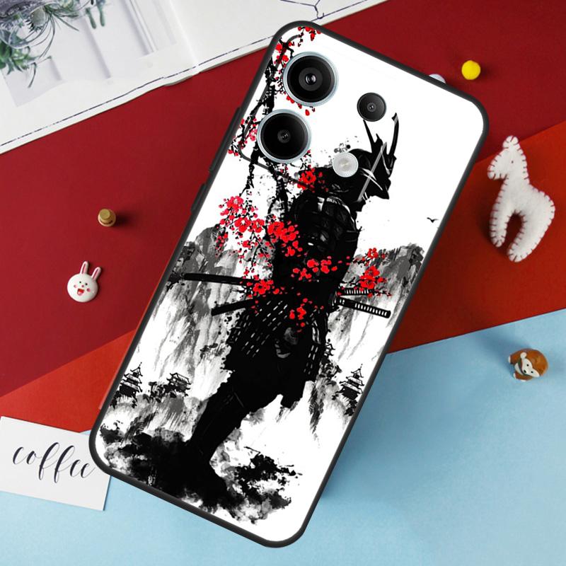 Japanese Samurai Warrior Case For Xiaomi Redmi Note 14 12 11 10 13 Pro 15 Pro Plus Redmi 15 14C 10C 12C 13C 15C Cover