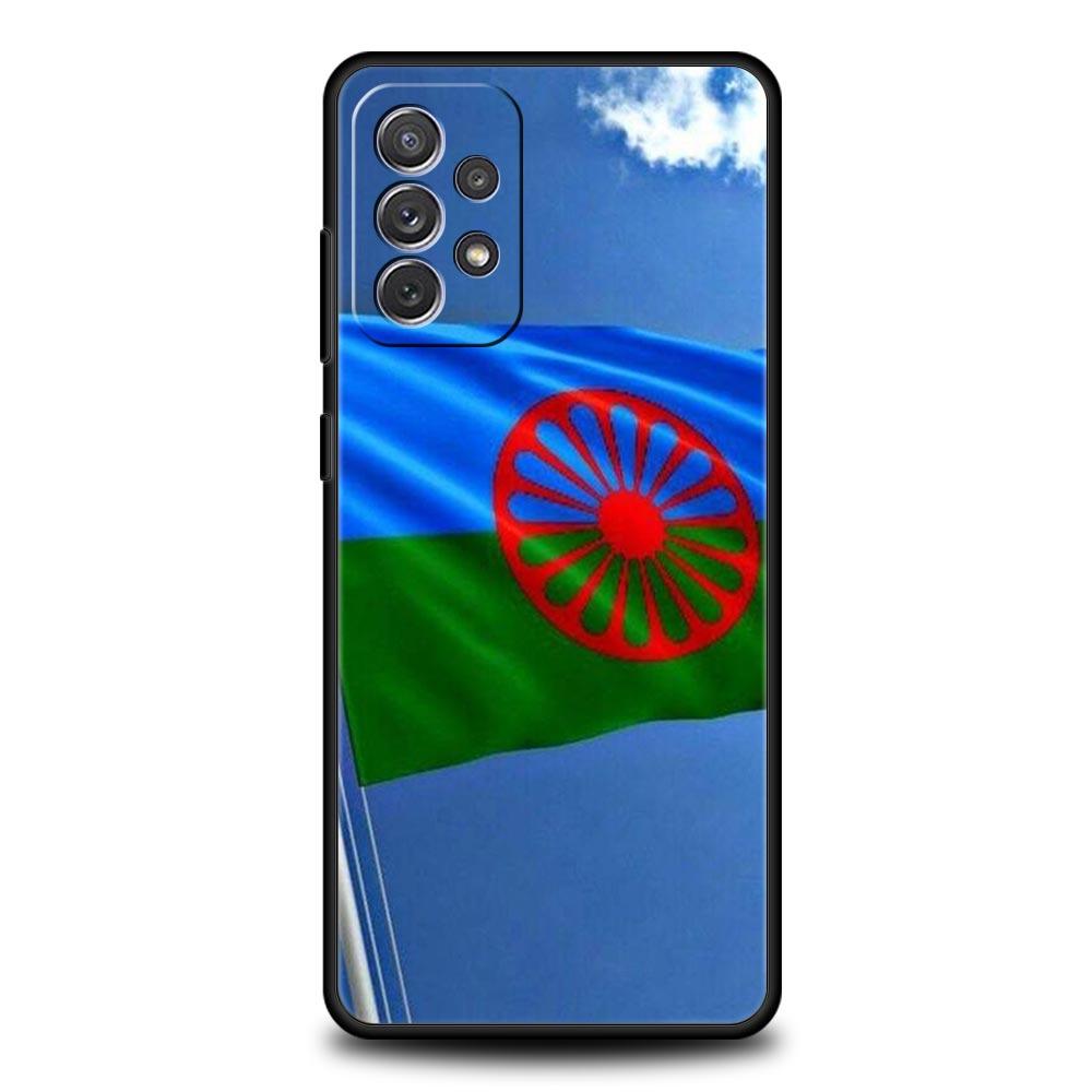 Case For Samsung Galaxy A15 A13 A51 A71 A41 A31 A21S A03S A05 A35 A55 A23 A25 A33 A53 A73 5G Gypsy Flag Sinti&Romanies Cover