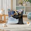 One Piece Monkey D Luffy Anime Plush Pillow Cover Soft Short Plush Cushion Cover For Sofa Bedroom Home Decor Gift Decoration