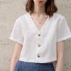 2026 Summer New Fashionable Design Short-Sleeve Top for Women, Cool V-Neck Shirt