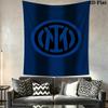 Inter Milan Logo Wallpaper Threepiece Set 1 Duvet Cover 2 Pillowcase Without Core Soft And Comfortable Duvet Cover And Pillowcase