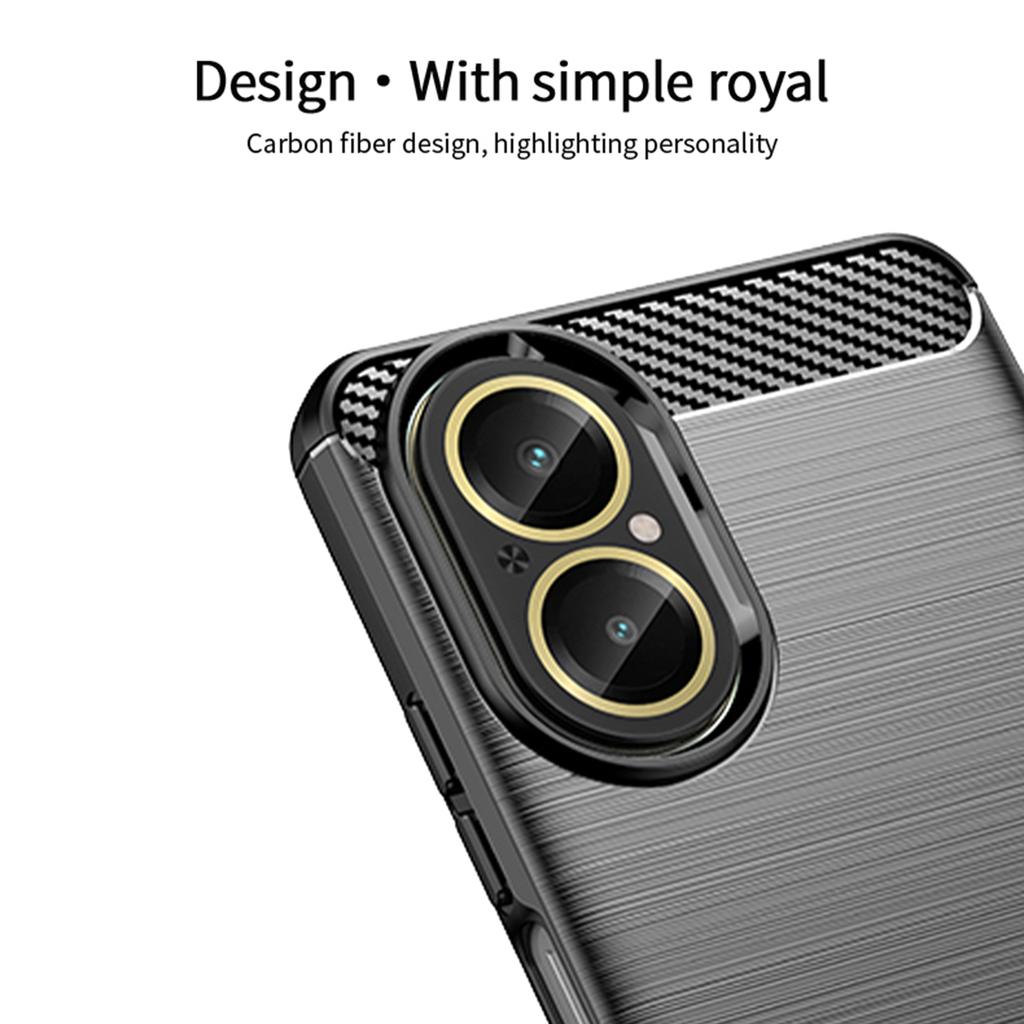 MOFI JK TPU Series-1 For Realme C67 4G TPU Case Brushed Carbon Fiber Texture Phone Cover