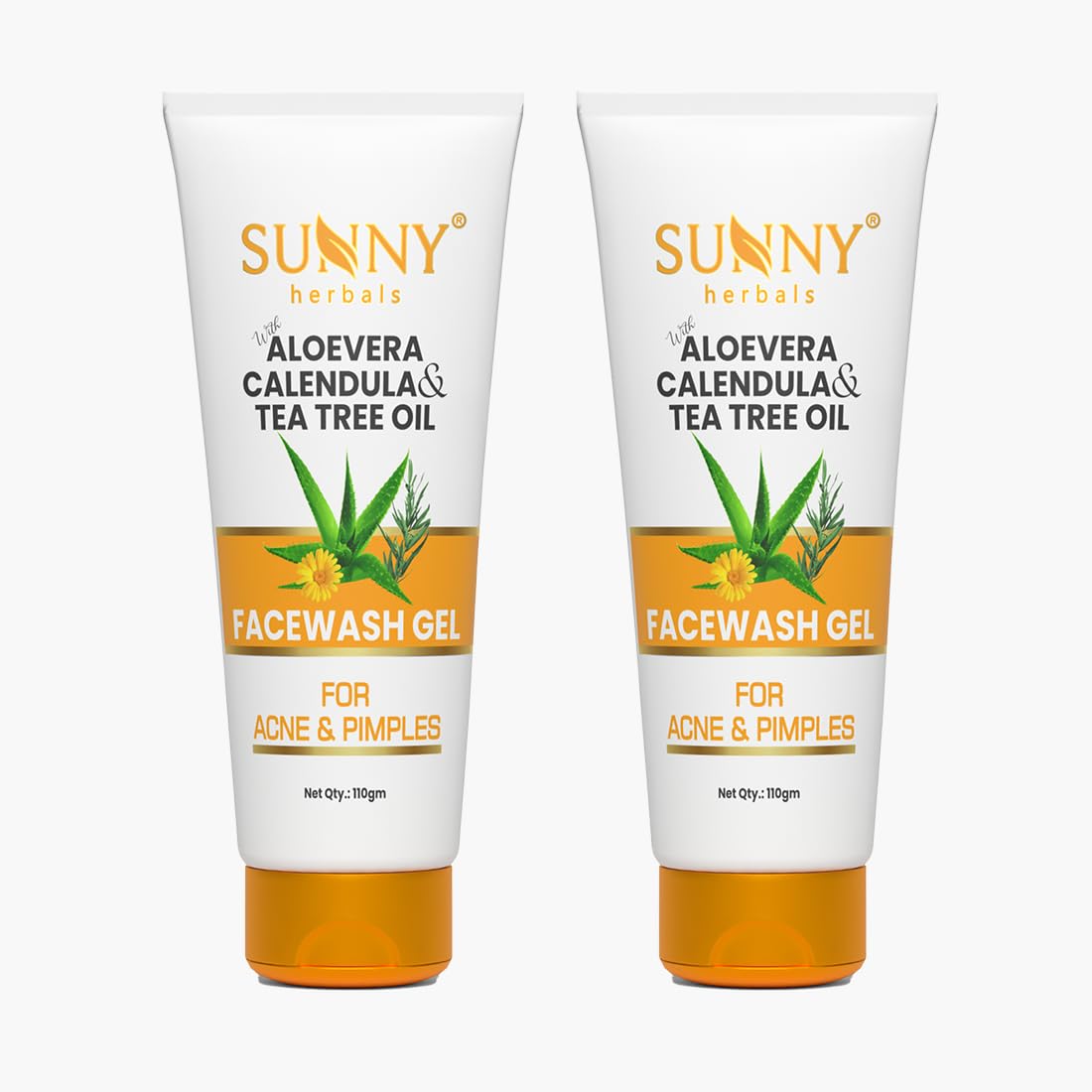 

Sunny Herbals Face Wash Gel Deep Cleansing Daily Fresh Cleanser For Clear Looking Skin Oil Control 110 g X Pack Of 2