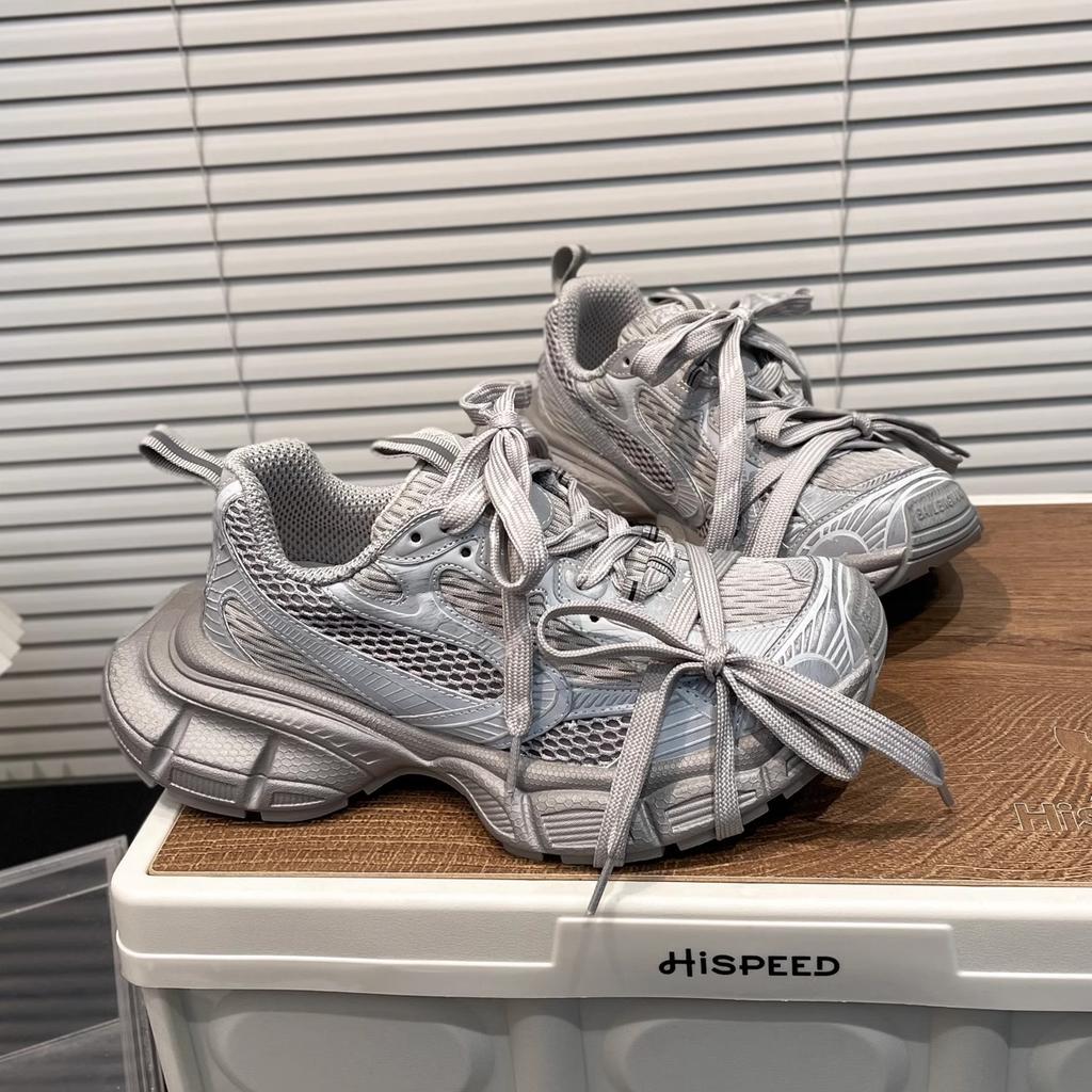 Dirty Old Paris Lace-up Dad Shoes Women's 2025 Spring New Fashion Platform Retro Casual Sneakers