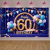 Bannière de Célébration d'Anniversaire Aspect Luxueux Fond d'Anniversaire Bannière pour 60ème Anniversaire Décoration Étoiles Pailletées Pour Lieu de Fête Intérieur