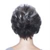 Synthetic Natural Mommy Wig with Bangs Grey Black Short Wigs for Women Older Lady Hairstyle Halloween Costume Wigs for Mother