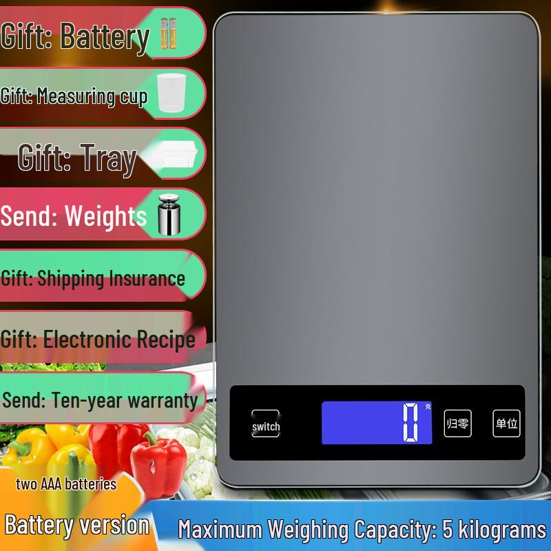 High Precision 0.1g Waterproof Kitchen Scale for Baking & Cooking