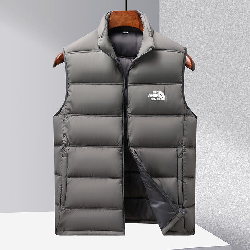 

Men s Stand-up Collar Vest, Warm Bread Clothes, Vest, Young and Middle-aged Casual Cotton Clothes 3XL