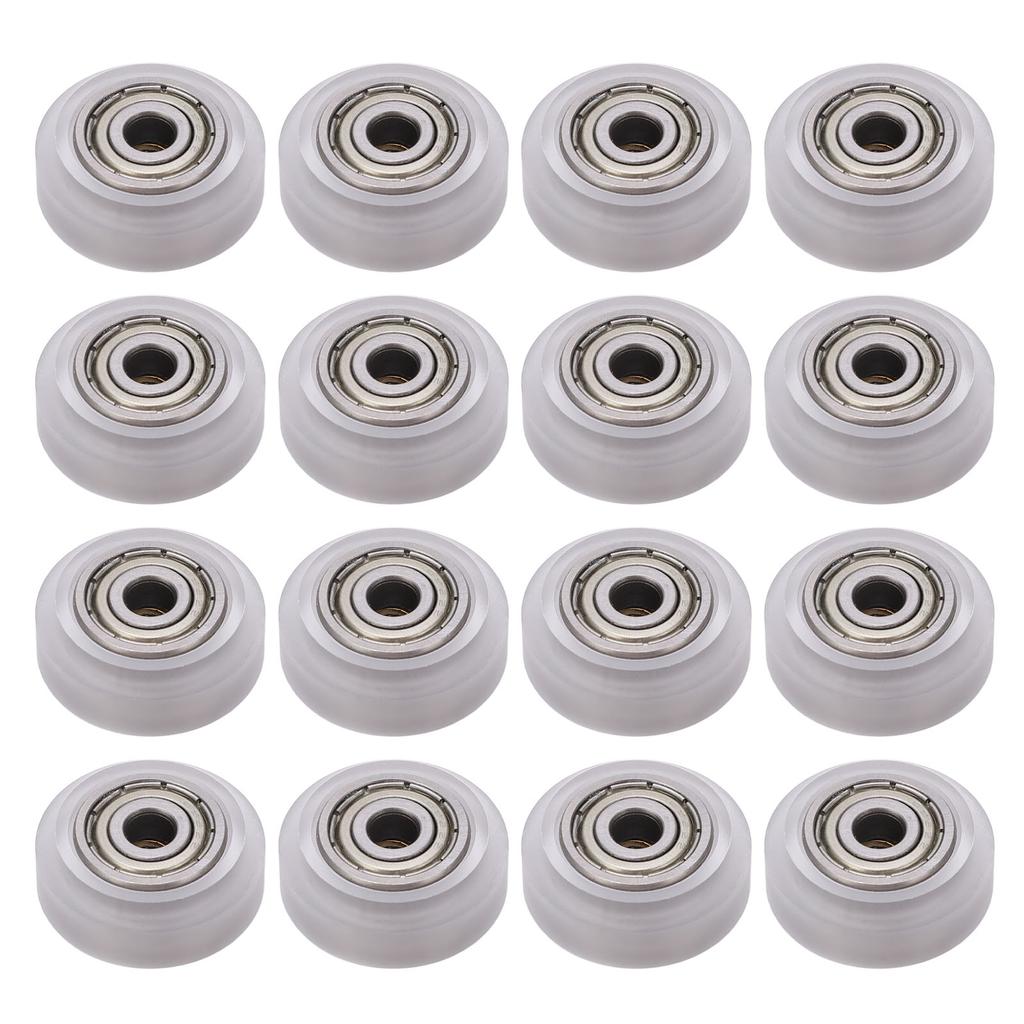 16Pcs 3D Printer Polycarbonate Pulley Transparent Rustproof Robust Bearing Pulley Wheel for Anet