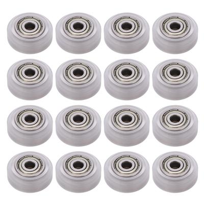 16Pcs 3D Printer Polycarbonate Pulley Transparent Rustproof Robust Bearing Pulley Wheel for Anet