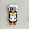 Sunglasses Penguin 3D Phone Case for iPhone 13/14/15 & 17 Pro Max