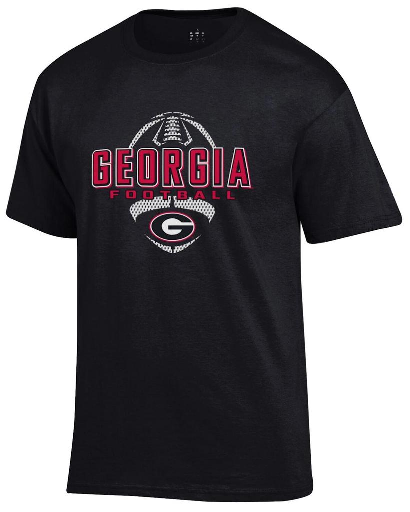 Georgia Bulldogs Black Big Cotton Football Short Sleeve T shirt SALE $12.95