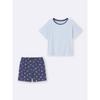 Gu By Uniqlo Cotton Color Lounge Set  Short Sleeve  + Os