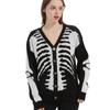 Unisex Pletené svetry se žakárovým vzorem Jarní Podzimní Ležérní Volný Kardigan pro Muže Ženy Nadměrná velikost Halloweenské Y2K Kardigany