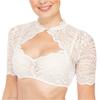 Women's Lace Short Sleeve Bolero Shrug Top for Oktoberfest Traditional Festival Wear Lightweight Stretchy Design
