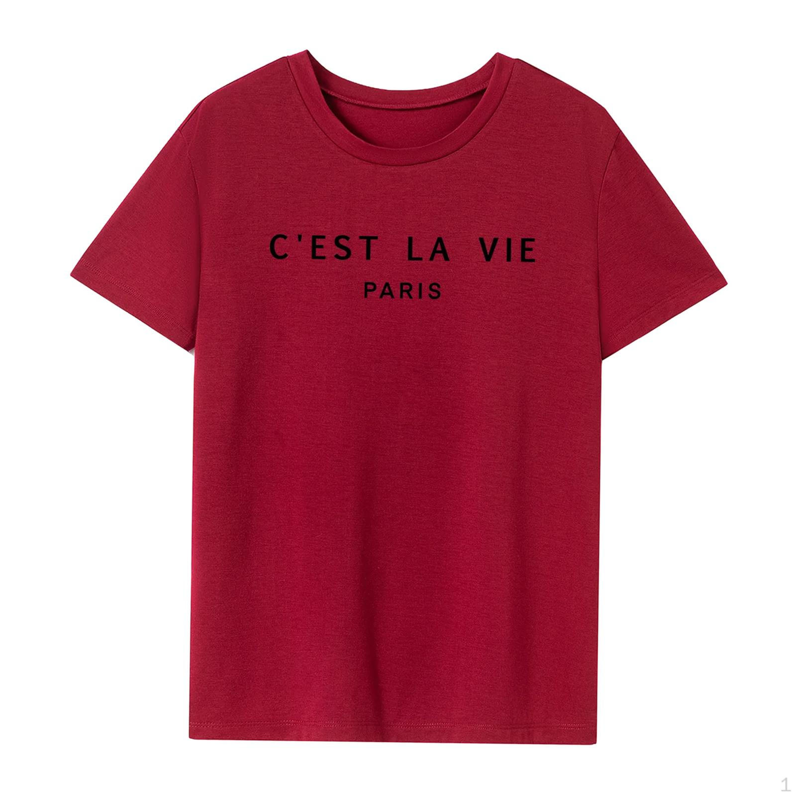 

Футболка для женщин с круглым вырезом, базовая футболка