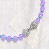 Wind Retro Natural Chalcedony Imitation Jadeite Violet Quartz Rock Design Sense Collarbone Chain Necklace, Guarantee