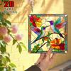 2D Flat Acrylic Featuring A Canary and Floral Decoration , Use No Batteries/Electricity Needed, Unique Indoor/Outdoor Decoration , Multipurpose
