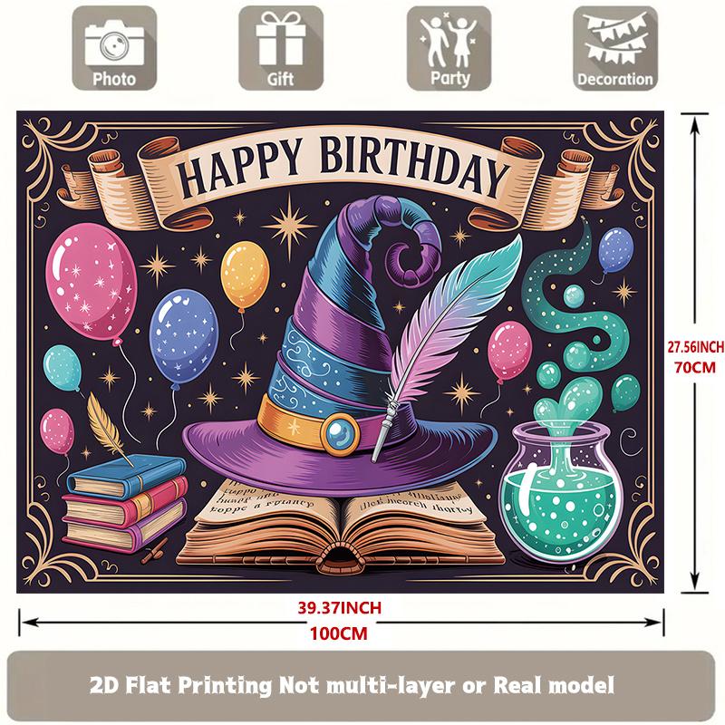 Party Backdrop Flat Magic Photo Booth Background Birthday Party Decor