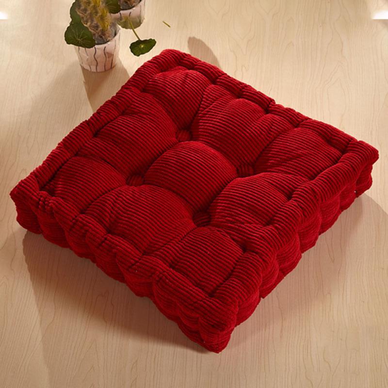Verdicktes elastisches Stuhlkissen, einfarbiges Sitzkissen, quadratisches Bodenkissen für Home-Office-Stuhl
