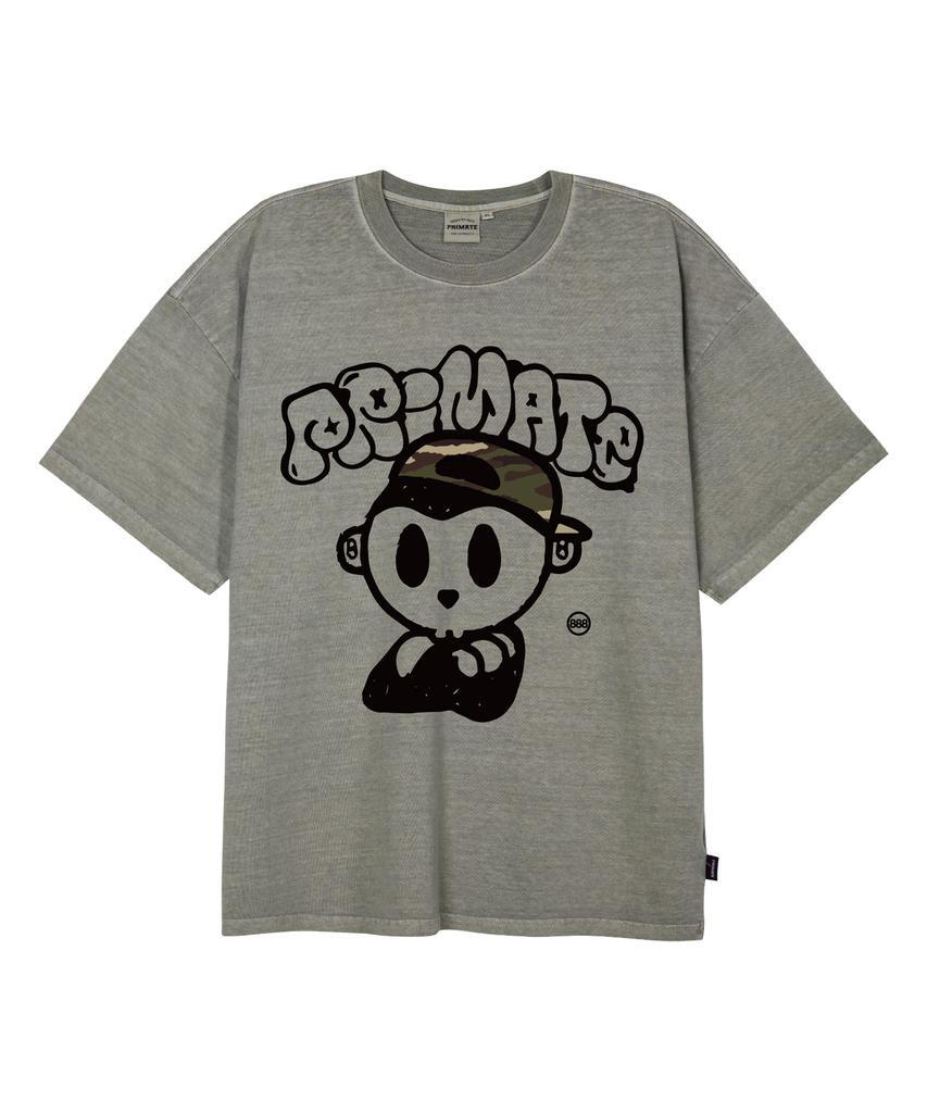 PRIMATE Major Preeki Oversized Pigment Short Sleeve T-Shirt 4 Colors
