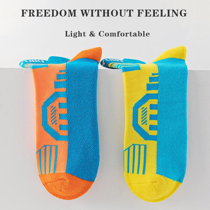 3 Pares/Lote Meias de Fitness Masculinas de Cano Baixo Meias de Basquete Masculinas Profissionais Respiráveis Finas Meias de Ciclismo Viagem Para Homens